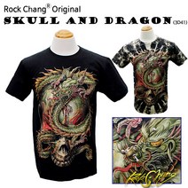 락창오리지널 락창스페셜 스컬앤드레곤 3D41 반팔티 라운드티