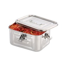 키친플라워 스텐 사각 김치통, 8L