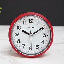 [시우아트] 베이직욕실방수시계 /건전지포함/거치대포함, 레드