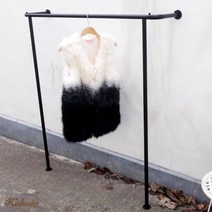 코코디피 사이즈 주문제작 가능 벽부착 파이프 튼튼한 1단 행거 옷걸이 벽고정 헹거, 기본촬영사이즈 + 흰색