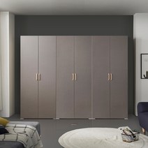 케이컴퍼니 이음2400장롱세트DDD(옷장+수납장+이불장) 장롱세트, 그레이