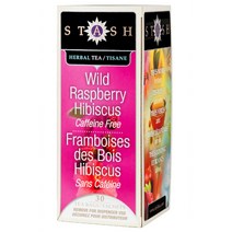 Stash Tea 와일드 라즈베리 히비스커스 카페인 프리 허벌 티, 1.9g, 30개입
