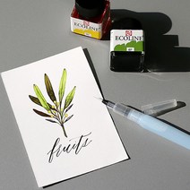 로얄탈렌스 에코라인 캘리그라피 수채화 잉크 48색, 파스텔 로즈