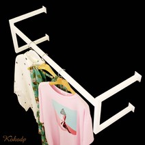 코코디피 사각 봉 ㄷ자 벽면 부착 파이프 행거 옷가게 주문제작 옷걸이 튼튼한 헹거, 주문제작 + 검정색