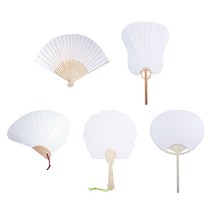 [바이오피스M] 시원한 여름나기 준비! 재미 있는 나만의 무지 종이 부채 만들기, 꽃부채, 1개