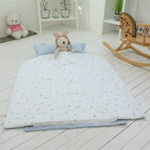 포근하니 순면 분리가능 일체형 어린이집 낮잠이불세트(베개솜포함), 해피퍼피(블루)