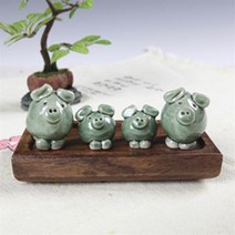 콩돼지가족 4P(옥색), 옥색