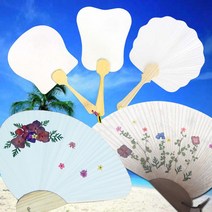 압화부채만들기 매화부채 조가비부채 꼬마부채 만들기체험, 매화부채 대_ 마감필름지