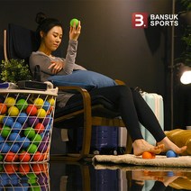반석스포츠 라크로스볼 안마볼 지압볼 마사지볼 땅콩볼, 마사지볼 원형(싱글) - 오렌지