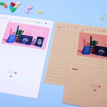 그림일기 포토 편지지 (주문제작), 흰색, 편지지6장 + 봉투3장