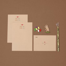 2년은 짧고 인연은 길다 편지지 (자체제작), 크라프트, 봉투 10장