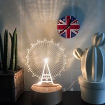 옆동네몰 관람차 회전목마 놀이공원 LED 감성무드등 무드등, 관람차(기본사이즈)