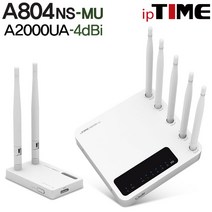 IPTIME A804NS-MU 와이파이 유무선 공유기, A804NS-MU + A2000UA-4DBI (무선랜카드패키지)