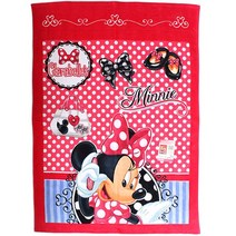 디즈니 미니 마우스 낮잠이불 - 레드 도트 (무릎담요 비치타올 겸용), 1개