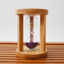 신이 원목 원형 모래시계 - 퍼플(3분 5분 10분), [8021030] 원목 모래시계 3분-퍼플