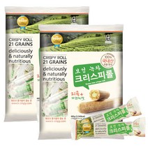파머스맘 녹차 크리스피롤 국내산 21곡 대용량 60개 1+1 곡물과자, 녹차 크리스피롤 60개+60개