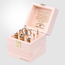 777 손톱깎이세트(TS-20000G) 편백나무케이스 손톱깍기세트, 1세트, 골드 9PCS