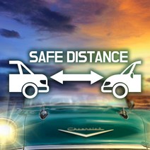 제제데코 18D17 안전거리유지영문, 화이트, 1개