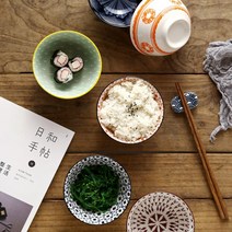유샤이식기 일본풍 밥공기 식기 일본가정식 그릇, J4, 1개