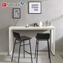 e스마트 스틸홈바테이블1200 바테이블, 화이트:(사각다리)화이트