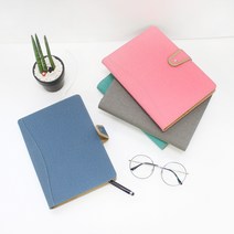 스프링 25절 (17x23cm) 팝스 링크(자석) 다이어리 PU 자석 인조가죽 플래너, 핑크(하루식)