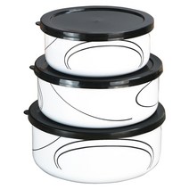 Corelle 에나멜 온 스틸 볼 3종 세트 심플 라인, 1개
