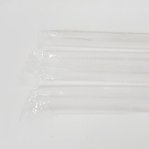 일자빨대 7mm 25cm 500개 개별포장, 투명