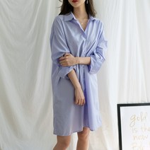 바이퀸즈 파스텔루즈핏남방 보이프렌핏 간절기 롱셔츠