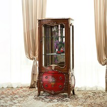 투클래스 장식장 유리장 거실인테리어 레드색상 포인트가구