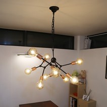 조명나무 공유 9등(펜던트) LED거실등 북유럽 인테리어조명 방조명 거실등 거실조명, 화이트-LED에디슨램프(G95)