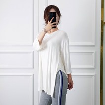 딸기언니 7부 실켓 트임 티셔츠 5 color 반팔