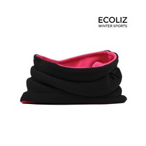 에코리즈 양면 넥워머, 블랙/핑크