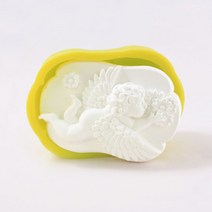 [캔들이케아] 석고방향제 몰드 석고분말 비누몰드 모음, 1구 실리콘 꽃을 든 아기천사 몰드