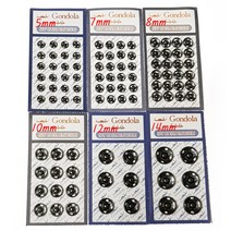 쏘잉스타 곤도라 똑딱이 단추 스냅단추 미니단추, 8mm흑니켈, 1개