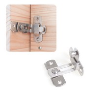 파스텔라운지 미닫이 겸용 스텐 90도 판걸고리 걸쇠 장금장치 오도시 이중잠금, 1개