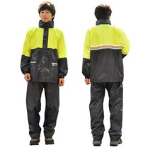 삼흥우의 오토바이 우의 상하의세트 SH-200 그린형광, XXXL(110)