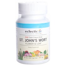에클렉틱인스티튜트 로우 프레시 프리즈 드라이드 세인트 존스 워트 300mg Non-GMO 베지 캡, 90개입, 1개