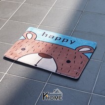 GURMING 캐릭터 극세사 발매트 3종 패브릭발매트, 해피곰돌이