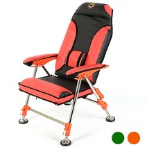 [빡빡이낚시] 섬레져 프리미엄 골드 낚시의자 민물낚시의자, 오렌지