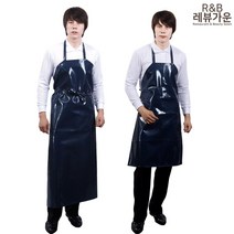 레뷰가운 AV80 국산 양면방수앞치마 PU 김장앞치마 물앞치마 완전방수 앞치마, AV80_곤색M, 1개
