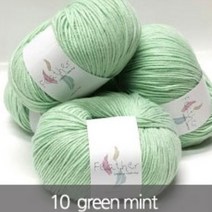 [뜨개부엌] 페더 코바늘뜨기 좋은 실 블랭킷 조끼 목도리, 10 green mint
