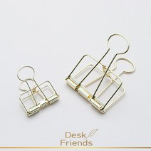 바인더 디자인클립 예쁜집게 바인더집게 화일집게, 바인더클립_로즈골드, 중형-3