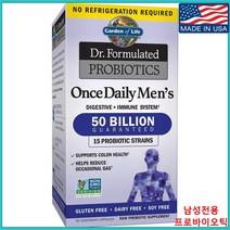 [미국]Garden of Life 남성전용프로바이오틱 신진대사 촉진 장건강, 1개, 2.56ml