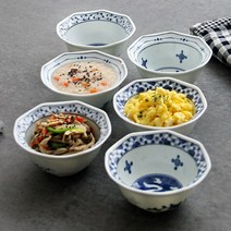 오반자이 대동아 큰 팔각 종지 3종, 대동아 큰 팔각종지[화초1p]