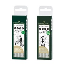 파버카스텔 에코피그먼트 펜 블랙 4입 세트(2종), 166004(0.1/0.3/0.5.0.7mm)