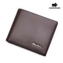 BISON DENIM 바이슨 데님 남자 남성 수제 가죽 중지갑 반지갑 W4495-3
