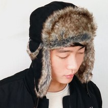 이코마켓 빅사이즈 군밤장수 방한 털모자 귀달이모자 트래퍼햇