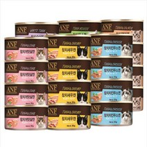 ANF 캣푸드 캔 6종콤보 95g x 24개 (6종 각 4개씩 총24개), 1개, 참치,게맛살,치킨,새우,연어