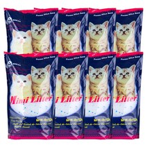 미미리터 크리스탈모래 (무향) 4Lb 1.82kg 고양이 모래, 8개, 무향