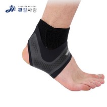 관절사랑 브이 스트랩 발목 보호대 - 아대 밴드 압박, 좌측_M
